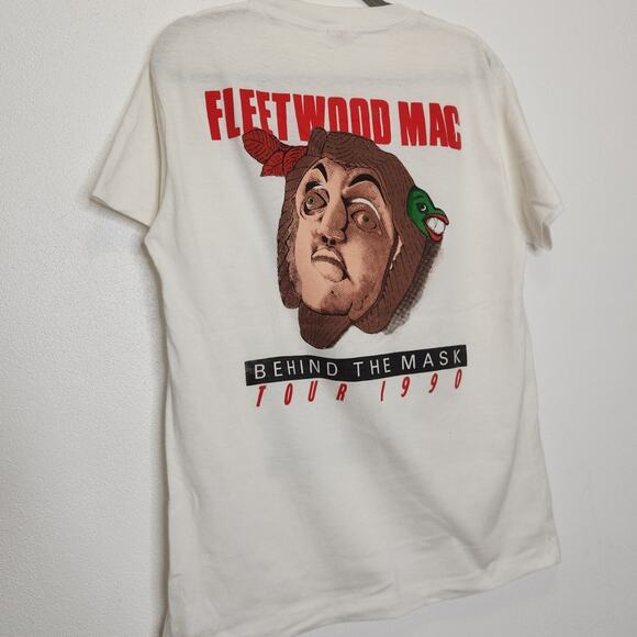 Vintage Fleetwood Mac XL Rayco Behind Mask Tour 1990 Shirt Single Stitch VTG - Picture 7 of 7